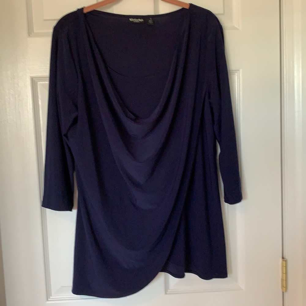 Drape neck blouse